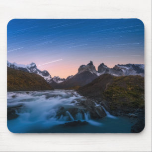 Star Trails Over Torres Del Paine Mouse Pad