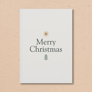 Star & Tree Minimalist Christmas Card