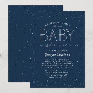 Star virtual baby shower invitation