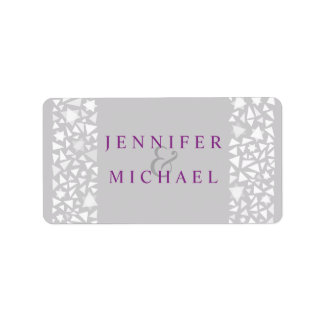 STAR WALL Jewish Wedding Invitation Address Label