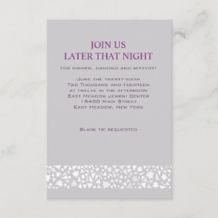 STAR WALL Jewish Wedding Reception Party Card