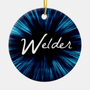 Star Welder Ceramic Ornament
