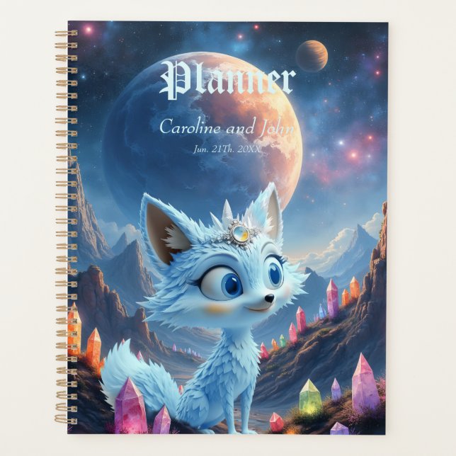Star Whisper Fox – Keeper of Crystal Light. Planner (Front)