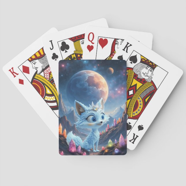 Star Whisper Fox – Keeper of Crystal Light.  Playing Cards (Back)
