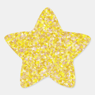 Star Yellow Abstract Glitter Background Star Sticker