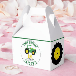 Star Your Tractor 1st Birthday   Farm Theme Favour Box