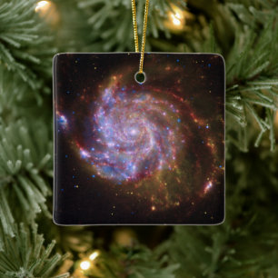 Starbirth in the Pinwheel:  M101 Galaxy Ceramic Ornament