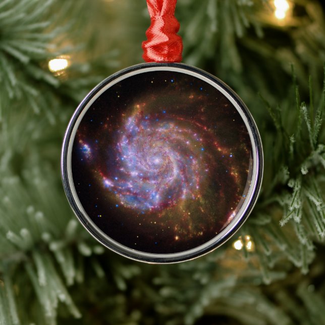 Starbirth in the Pinwheel:  M101 Galaxy Metal Ornament (Tree)