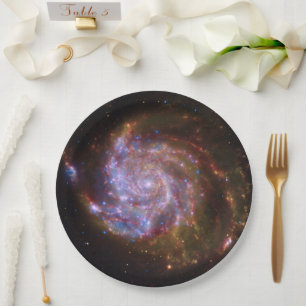 Starbirth in the Pinwheel: M101 Galaxy Paper Plate
