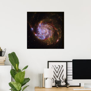 Starbirth in the Pinwheel: M101 Galaxy Poster