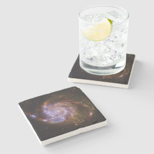 Starbirth in the Pinwheel: M101 Galaxy Stone Coaster