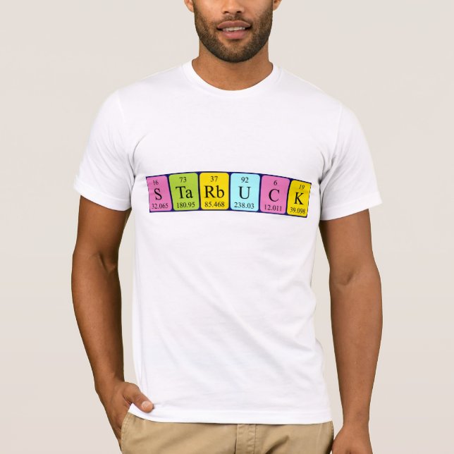 Starbuck periodic table name shirt (Front)