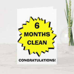 Starburst 6 Months clean Card