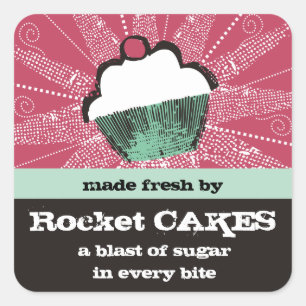 Starburst cupcake baking bakery gift food labels