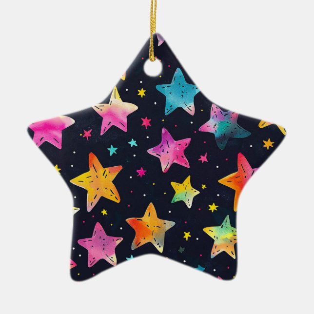 Starburst Dreams Ceramic Ornament (Front)