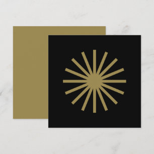 Starburst Gold & Black Invitation