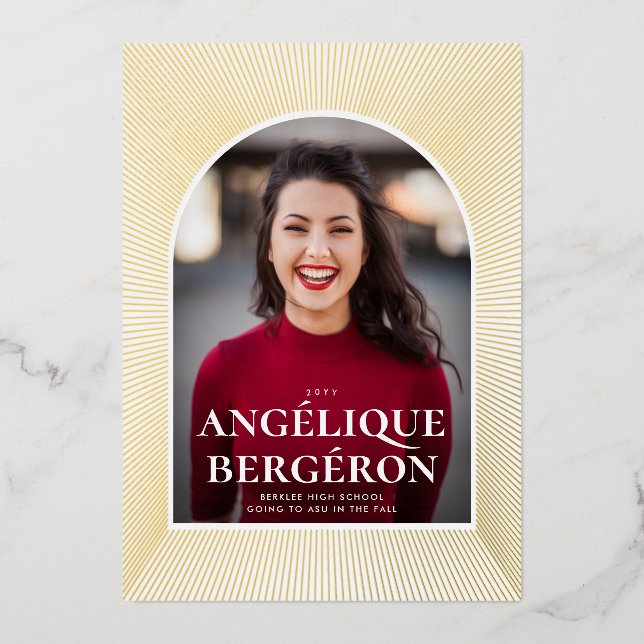 Starburst Graduation Foil Invitation (Front)