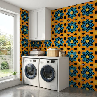 Starburst In Yellow Ceramic Tile