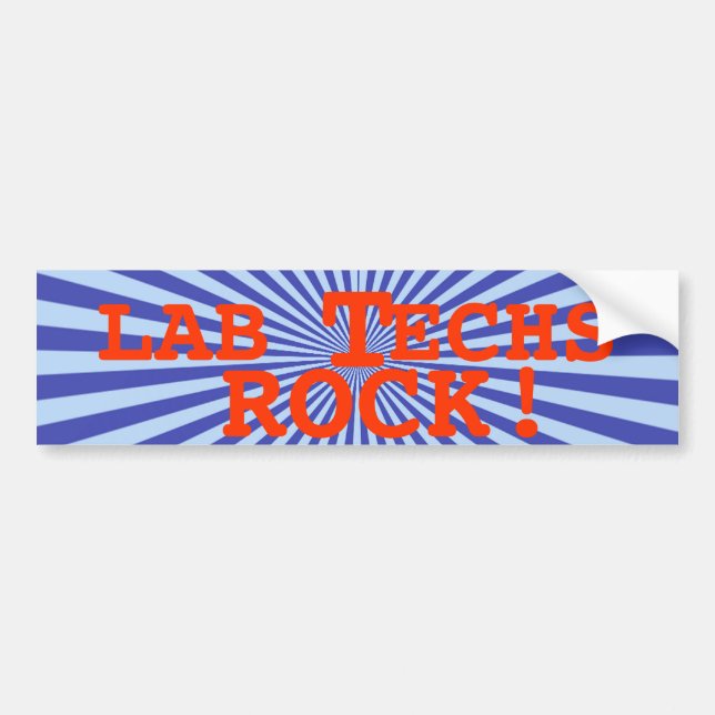 STARBURST LAB TECHS ROCK (LABORATORY SCIENTIST) BUMPER STICKER (Front)