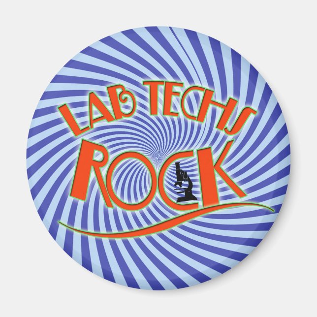 STARBURST LAB TECHS ROCK (LABORATORY SCIENTIST) MAGNET (Front)