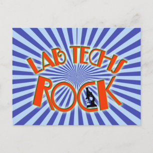 STARBURST LAB TECHS ROCK (LABORATORY SCIENTIST) POSTCARD