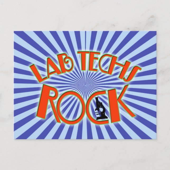 STARBURST LAB TECHS ROCK (LABORATORY SCIENTIST) POSTCARD (Front)