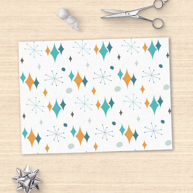 Starburst Mid Century Modern Pattern Tissue Paper (Creator Uploaded)