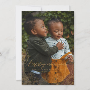 Starburst New Year Photo Card