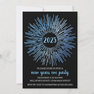 Starburst New Years Eve Party Invitation