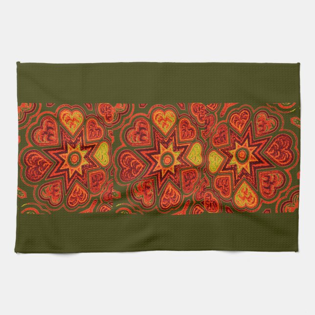 'Starburst of Love' Kitchen Towel (Horizontal)