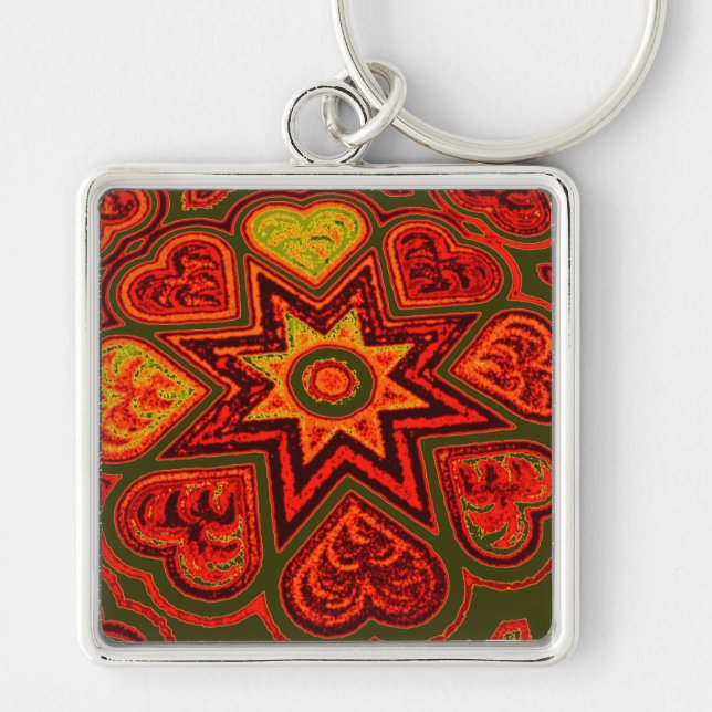 'Starburst of Love' Premium Keychain (Front)