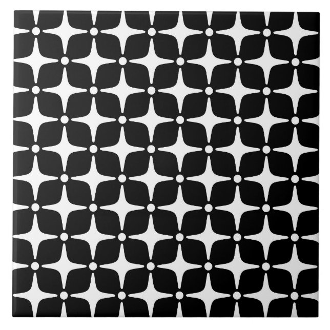Starburst Pattern Ceramic Tile (Front)