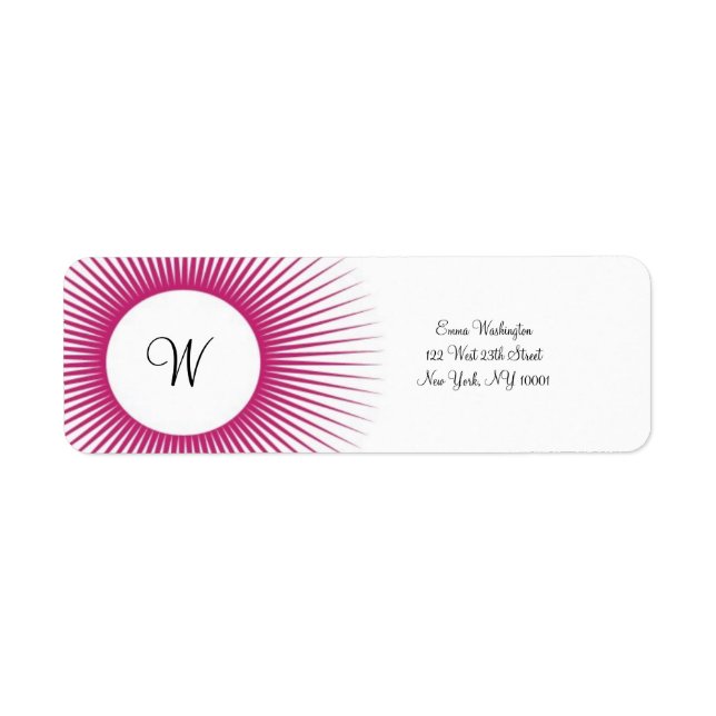 Starburst: Return Address Labels (Front)