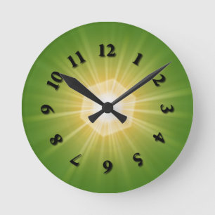 Starburst Round Clock