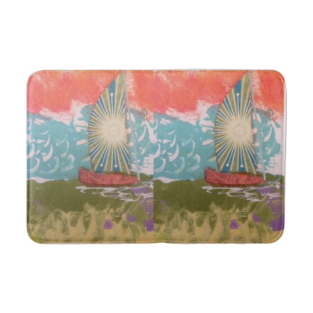 Starburst Sail Bath Mat (Front)