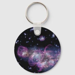Starburst Stellar Fireworks Finale Outer Space Key Ring