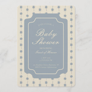 Starburst Stripe Geometric Gender Neutral Beige Invitation