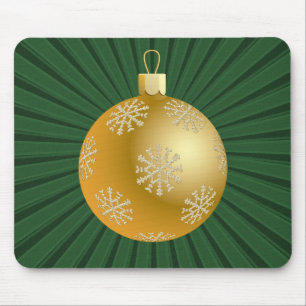 Starburst Stripes Ornament Mousepad, Green Mouse Pad