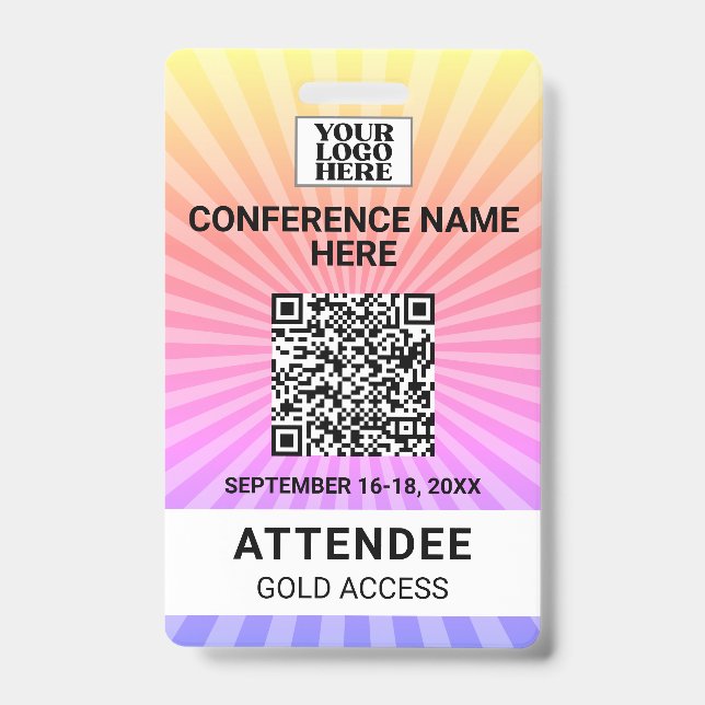 Starburst Sunshine Conference Event Badge ID Badge (Front)