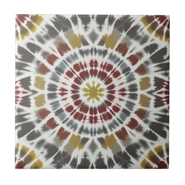 Starburst Tie Dye Ceramic Tile (Front)