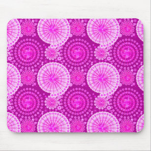 Starbursts and pinwheels, amethyst purple mouse pad