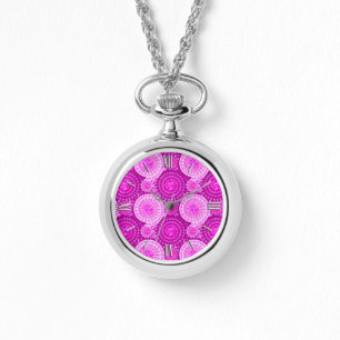 Starbursts and pinwheels, amethyst purple watch