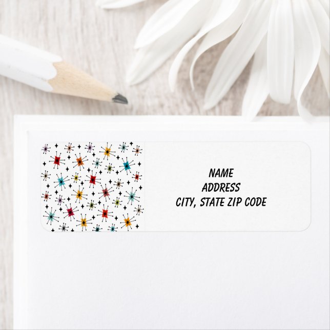 Starbursts and Stars  Return Address Label (Insitu)
