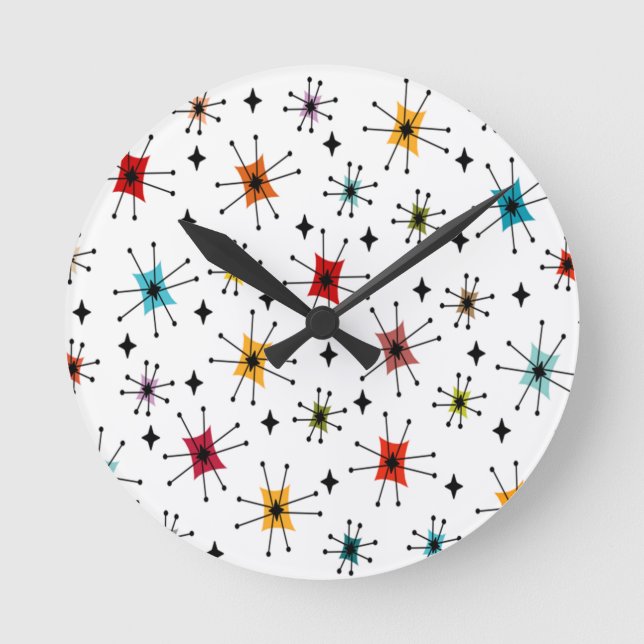 Starbursts and Stars  Round Clock (Front)