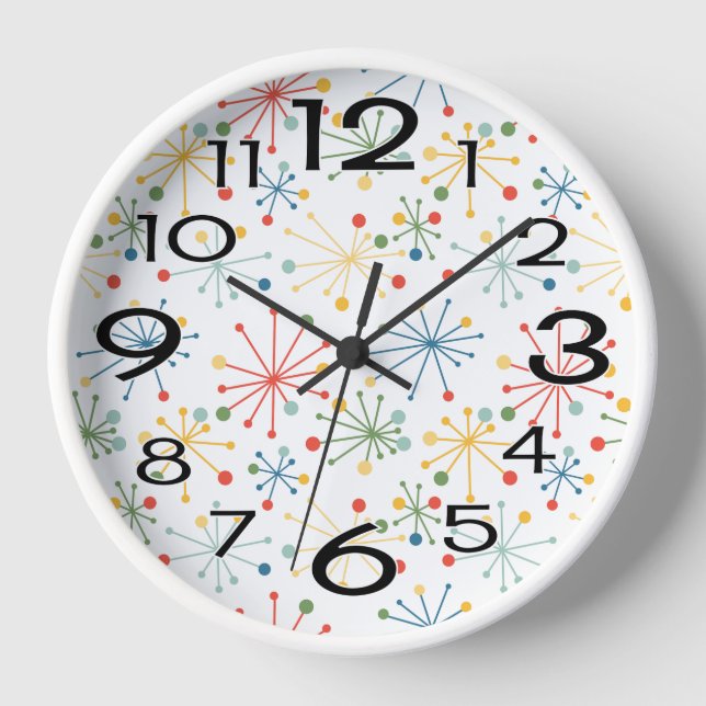 Starbursts in Colour  Clock (Front)