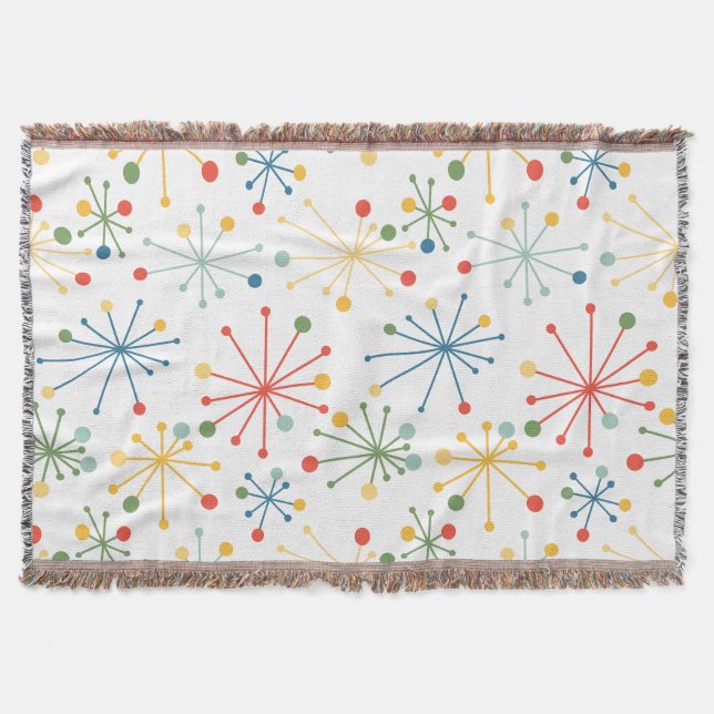 Starbursts in Colour Throw Blanket (Front)