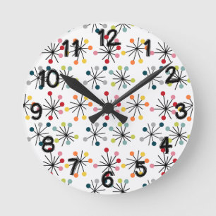 Starbursts Round Clock