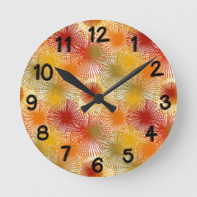 Starbursts Round Clock (Front)