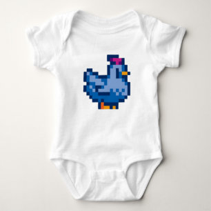 Stardew Valley Blue Chicken   Baby Bodysuit