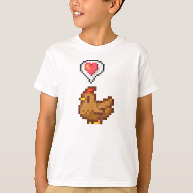 Stardew Valley Happy Brown Chicken   T-Shirt (Front)
